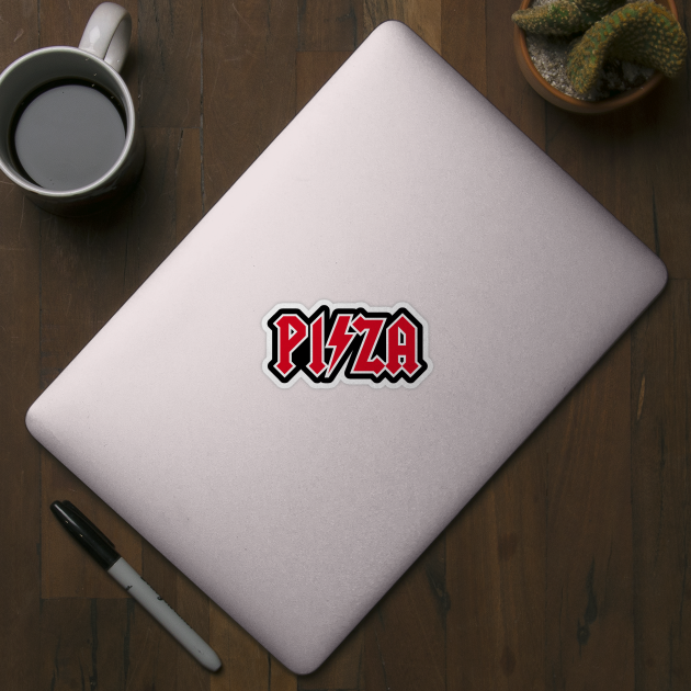 Funny pizza Rock Music Pizzeria Metal Pizza lover by LaundryFactory
